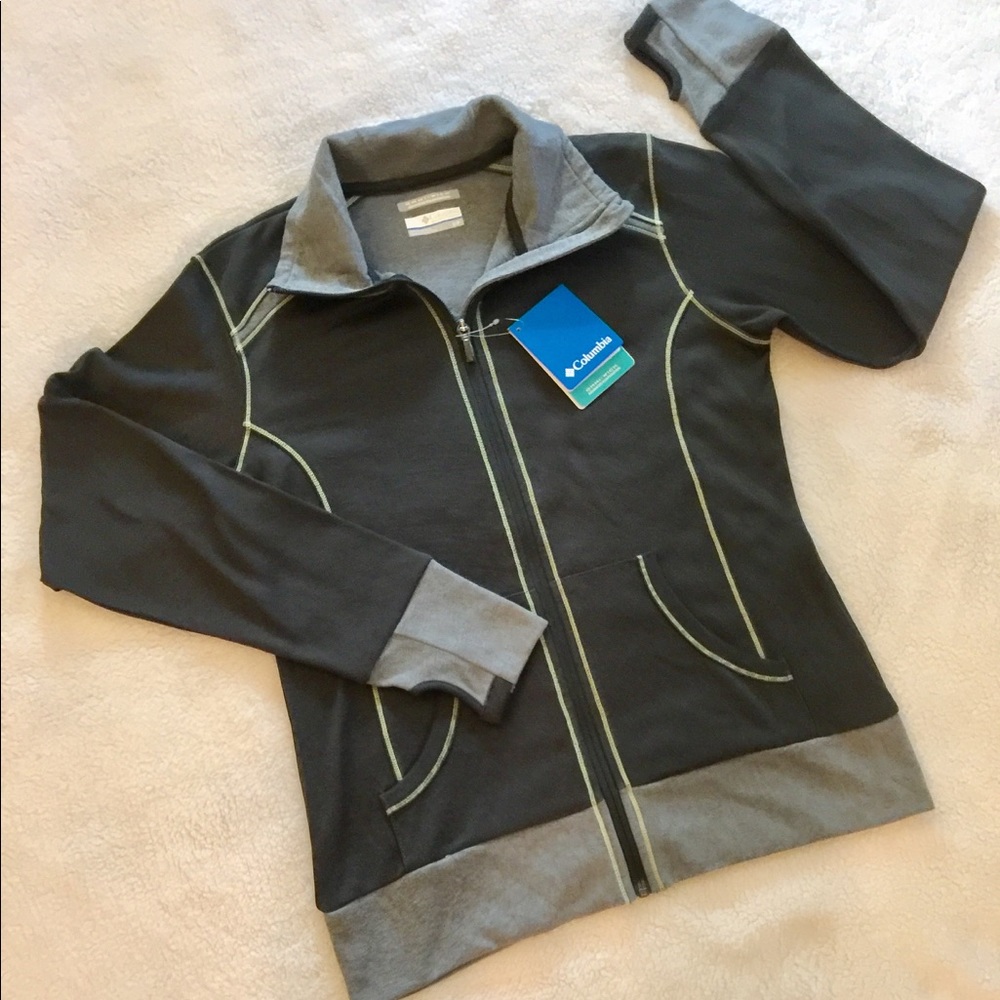 Columbia Omni-wick grey front zip jacket size S